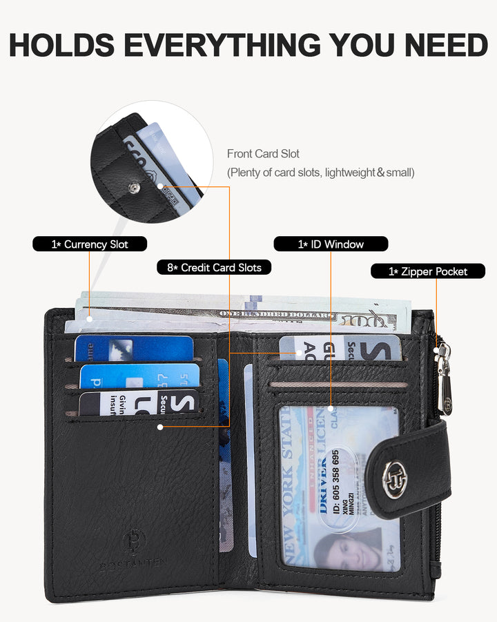 Luna Quilted Colorblock Leather Wallet - Secure RFID