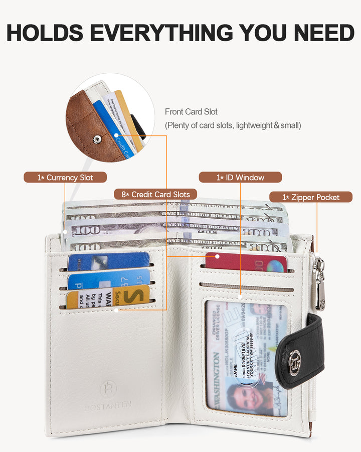 Luna Quilted Colorblock Leather Wallet - Secure RFID