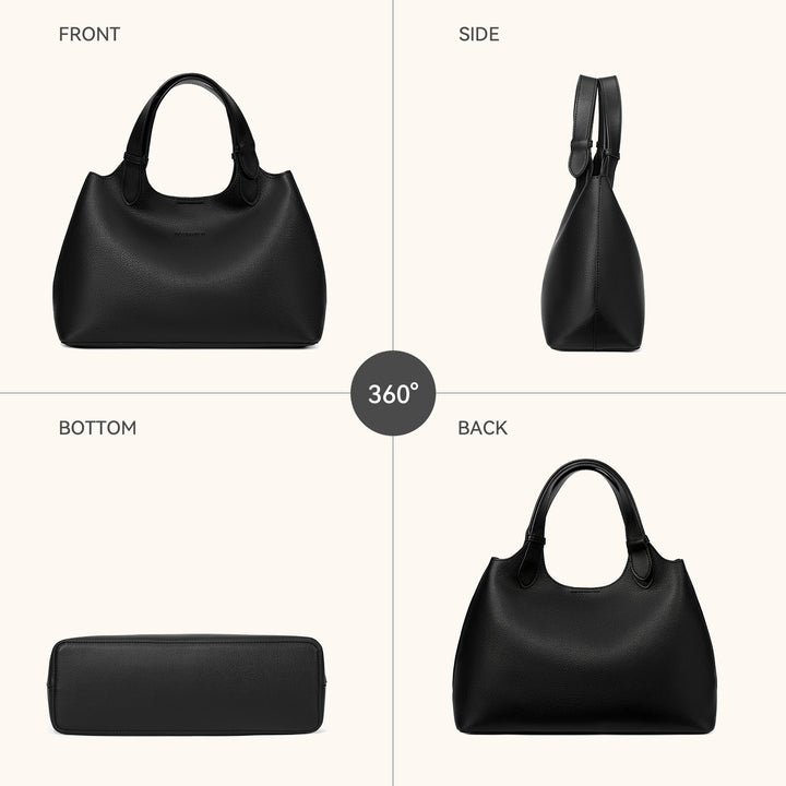 CLAIRE Soft Leather Slouchy Hobo with Adjustable Shoulder Strap