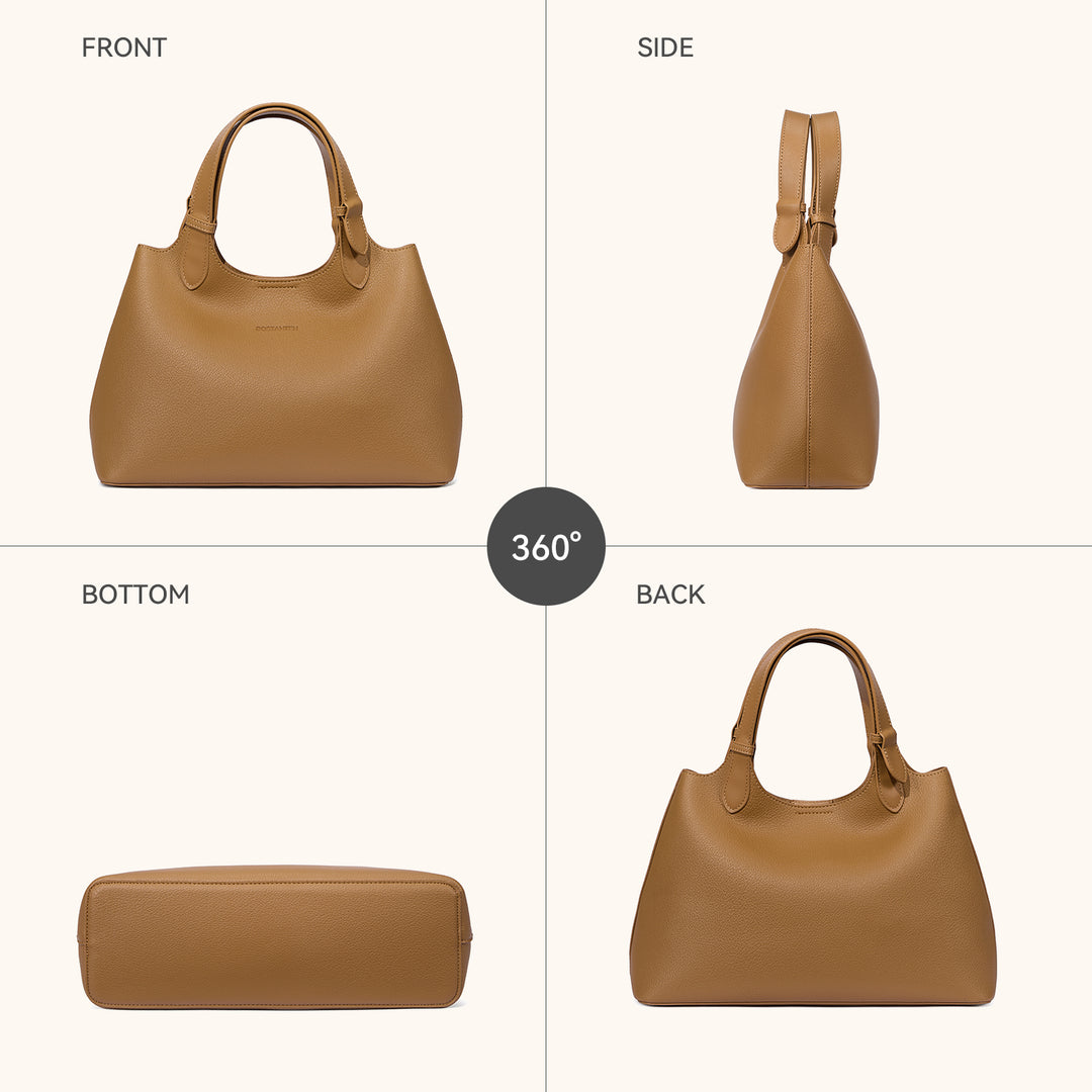 CLAIRE Soft Leather Slouchy Hobo with Adjustable Shoulder Strap