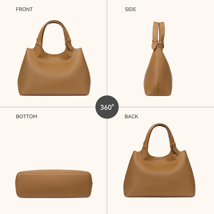 CLAIRE Soft Leather Slouchy Hobo with Adjustable Shoulder Strap