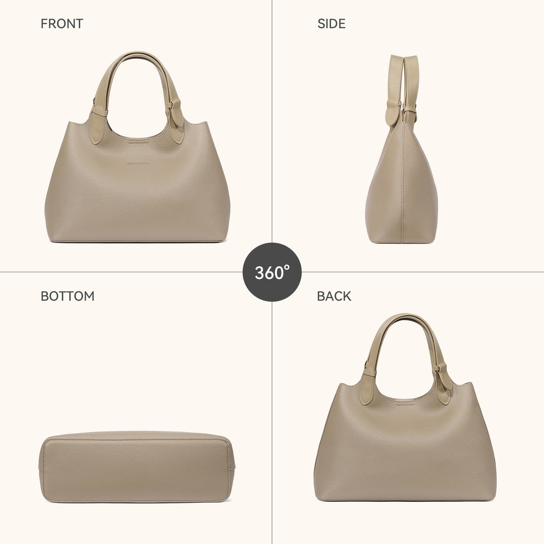 CLAIRE Soft Leather Slouchy Hobo with Adjustable Shoulder Strap