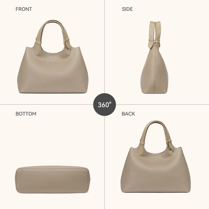 CLAIRE Soft Leather Slouchy Hobo with Adjustable Shoulder Strap