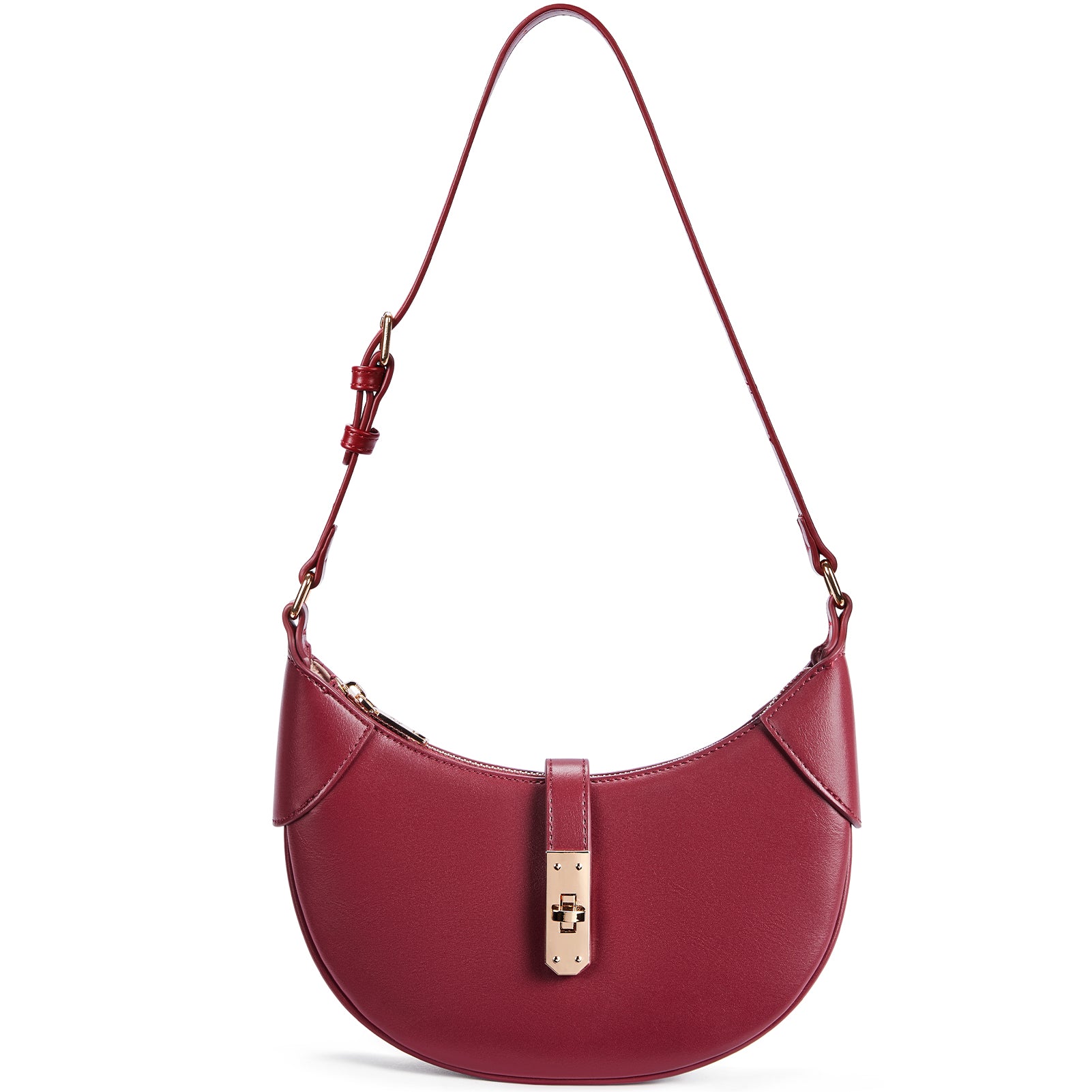 Kweli Crescent Designer Clasp Shoulder Bag