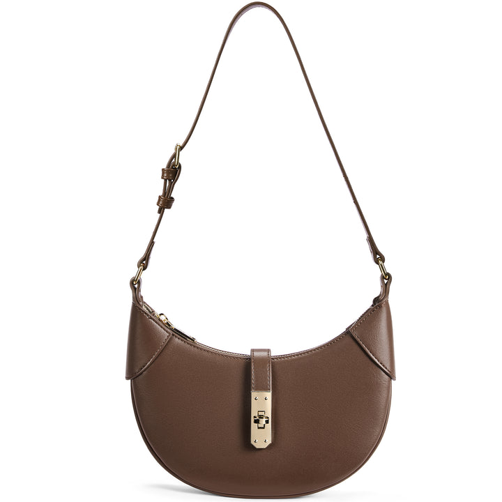 Kweli Crescent Designer Clasp Shoulder Bag