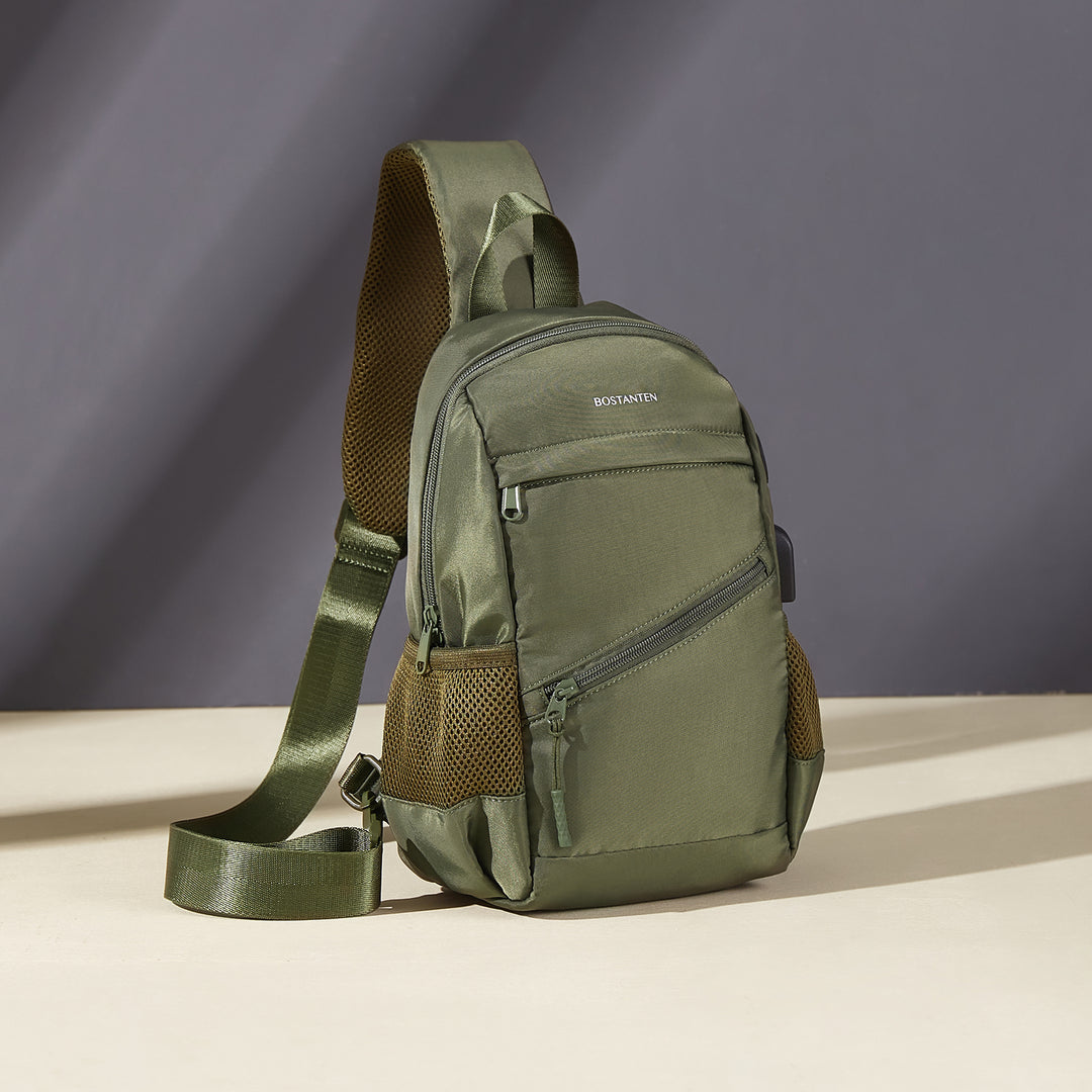 Travel Hands-Free with our Crossbody Sling Bag with USB Charging Port