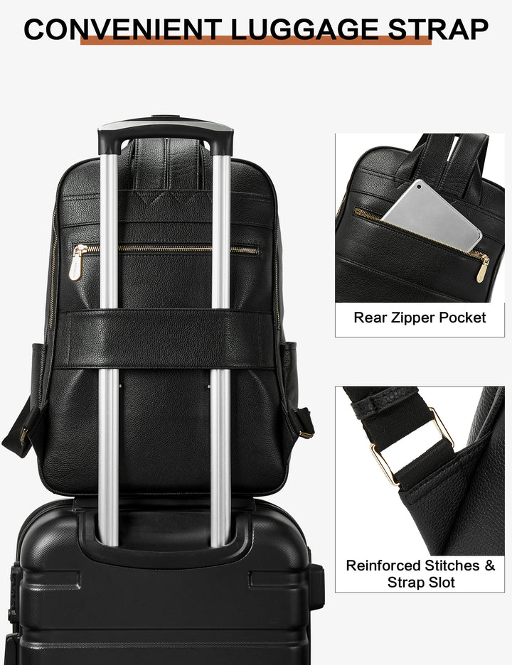 Laptop Backpack for Women - Premium Leather