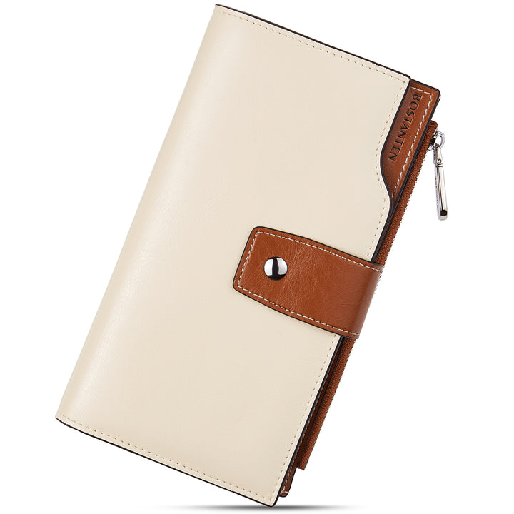 Lnna Genuine Leather RFID Wallets With Checkbooks - Cash Clutch