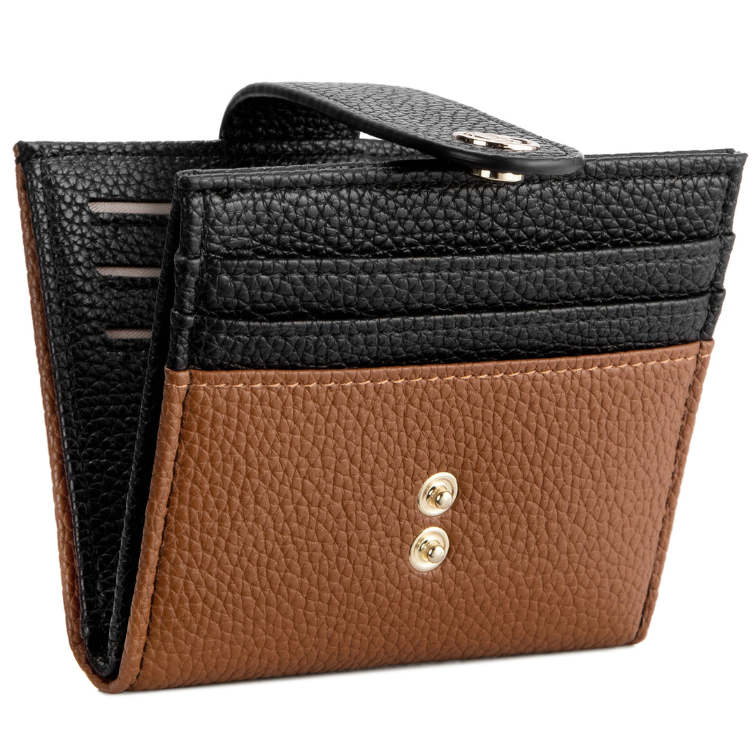 Lomy Slim Bifold Wallet – RFID Card Holder with Double Snap Closure