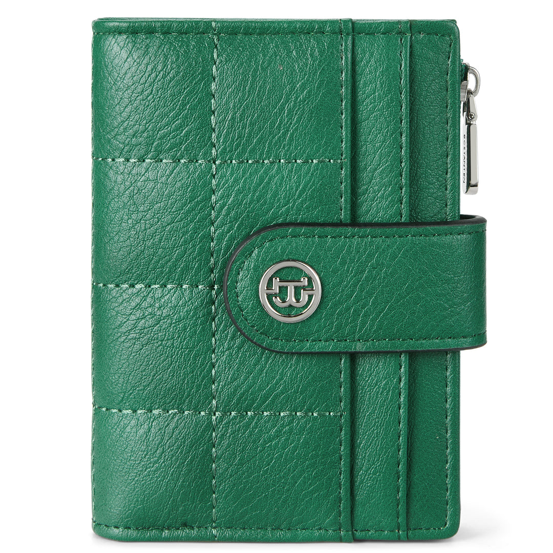 Luna Quilted Colorblock Leather Wallet - Secure RFID