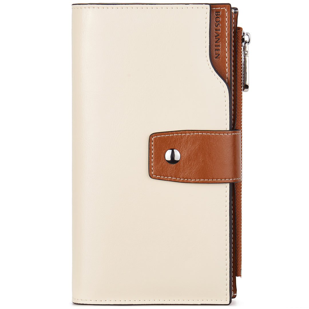 Lnna Genuine Leather RFID Wallets With Checkbooks - Cash Clutch
