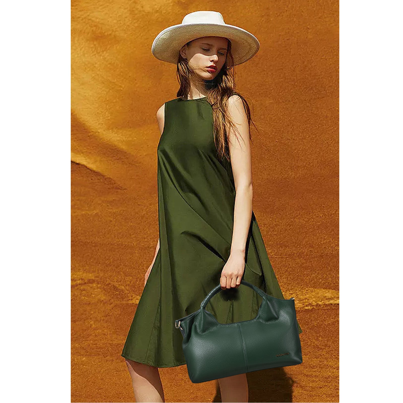 Nevin Genuine Leather Satchel Hobo Top Handle Tote Handbags