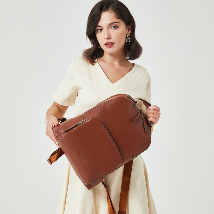 Nombongo Large Leather Backpack — Flexible