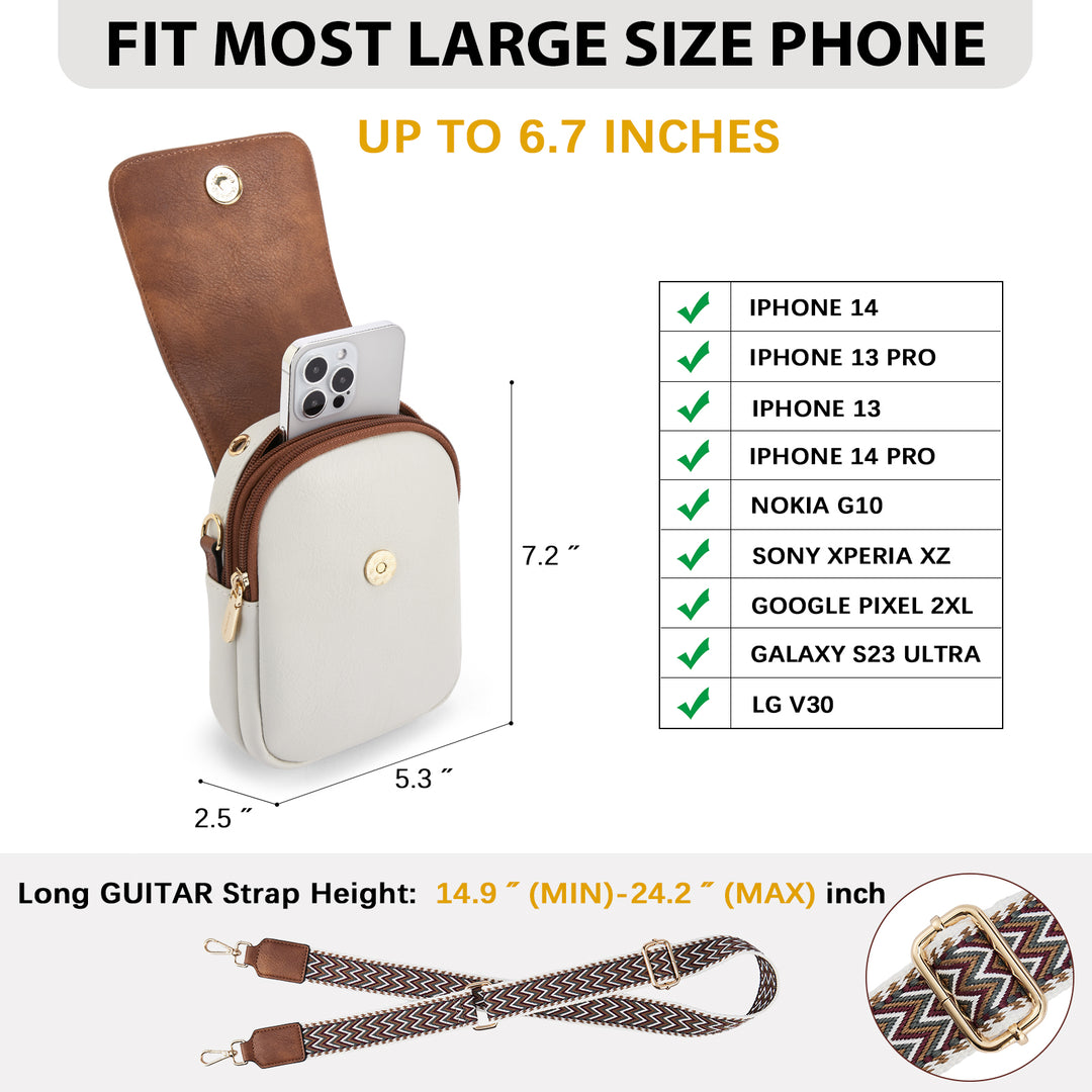 Phone Crossbody Bag – Chevron Pattern Strap
