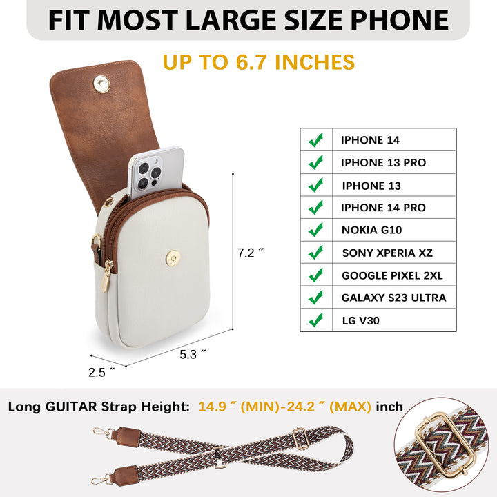 Phone Crossbody Bag – Chevron Pattern Strap