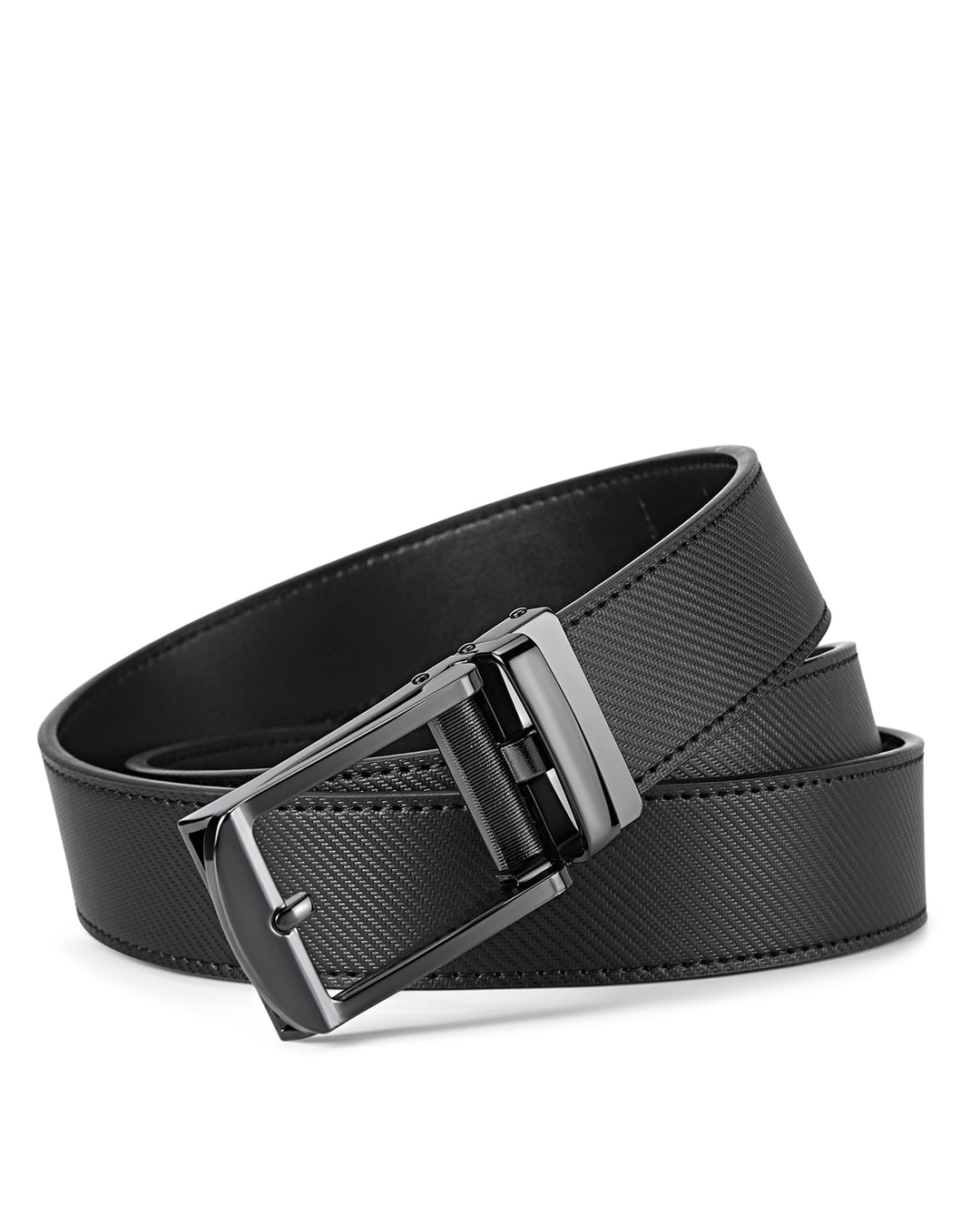 BOSTANTEN Ratchet Leather Belt For Men with Adjustable Buckle, Trim to Fit —Skeleton