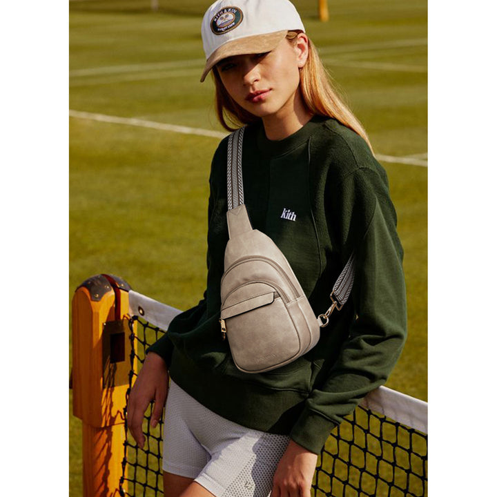Aurora Beige Street Casual Trapeze Sling Bag