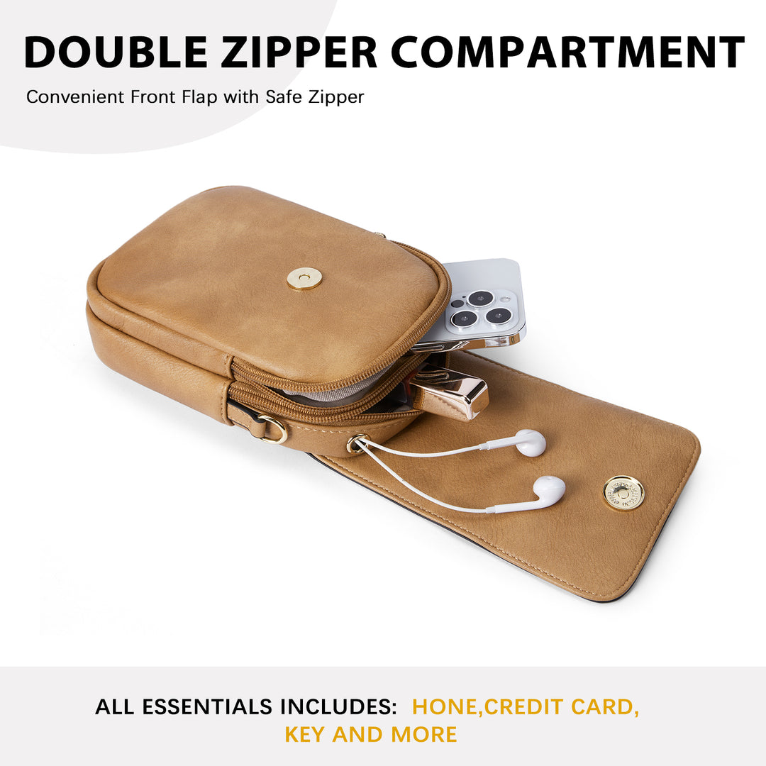 Phone Crossbody Bag – Chevron Pattern Strap