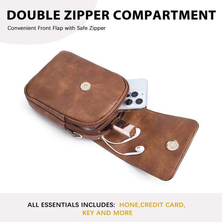 Phone Crossbody Bag – Chevron Pattern Strap