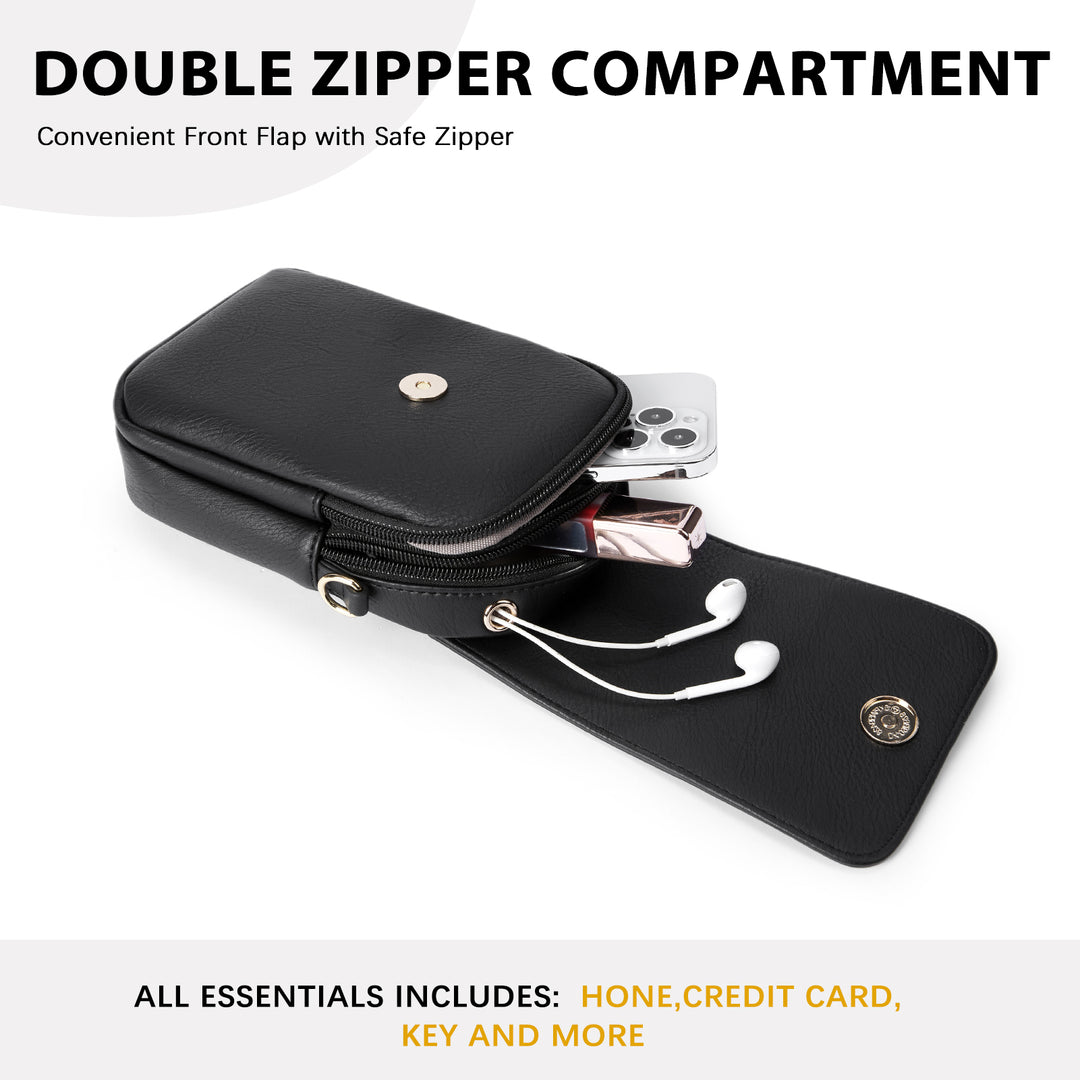 Phone Crossbody Bag – Chevron Pattern Strap