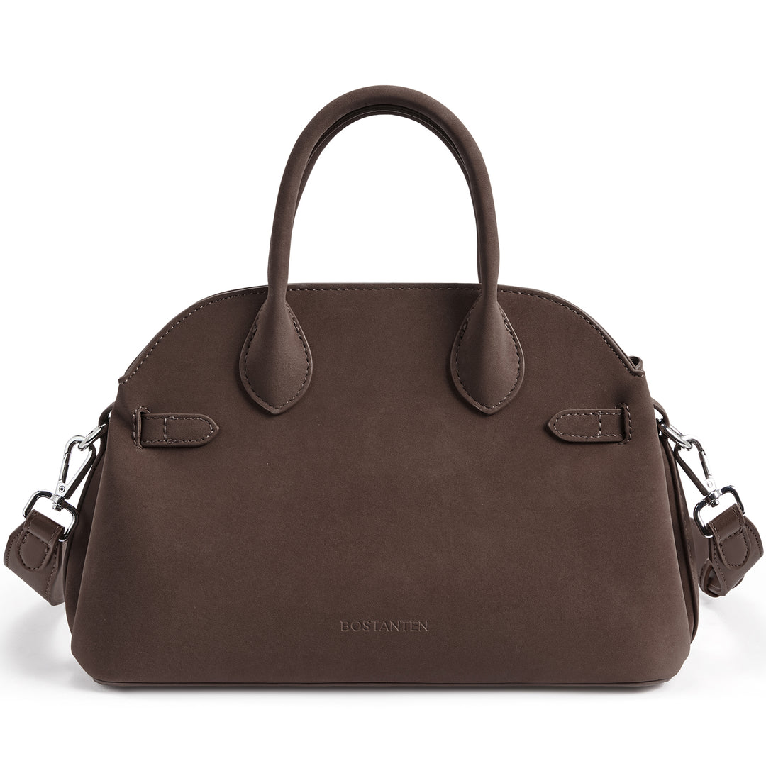 Claire Designer Suede Top Handle Satchel