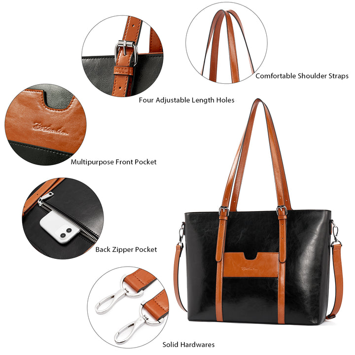 Carol Women Briefcase - Vintage Tote