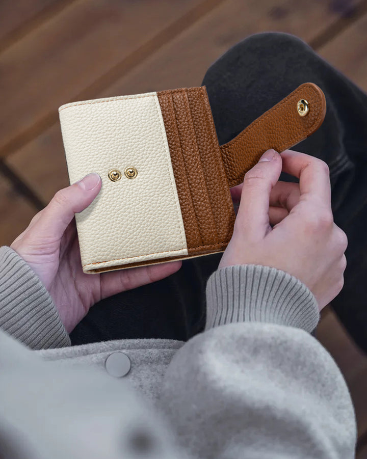 Lomy Slim Bifold Wallet – RFID Card Holder with Double Snap Closure
