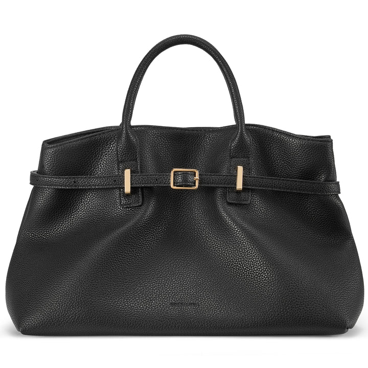 Claire Elegant Suede Top Handle Tote Handbag — DIY-able Outer Belt