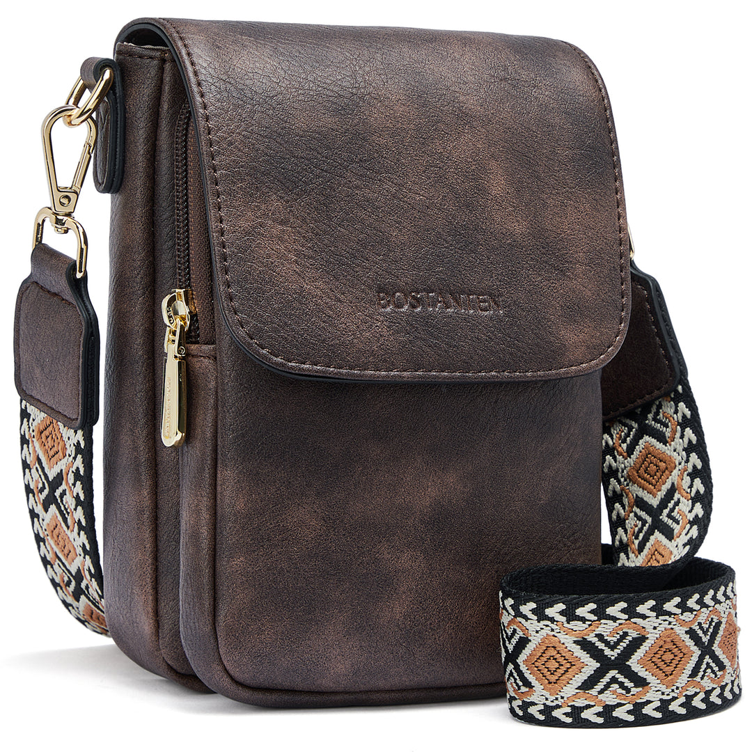 Phone Crossbody Bag –  Diamond Pattern Strap