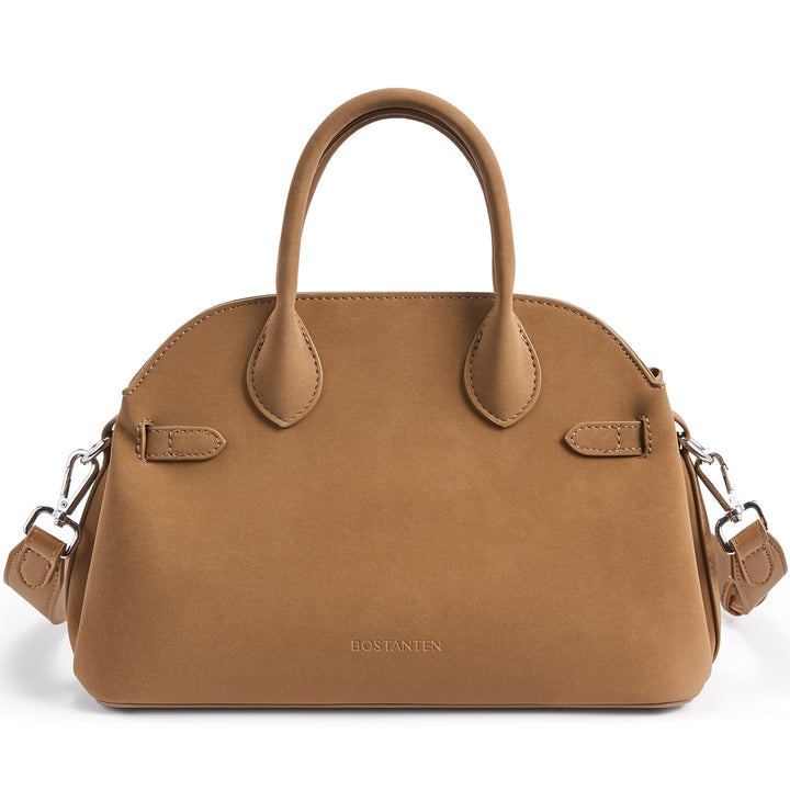 Claire Designer Suede Top Handle Satchel