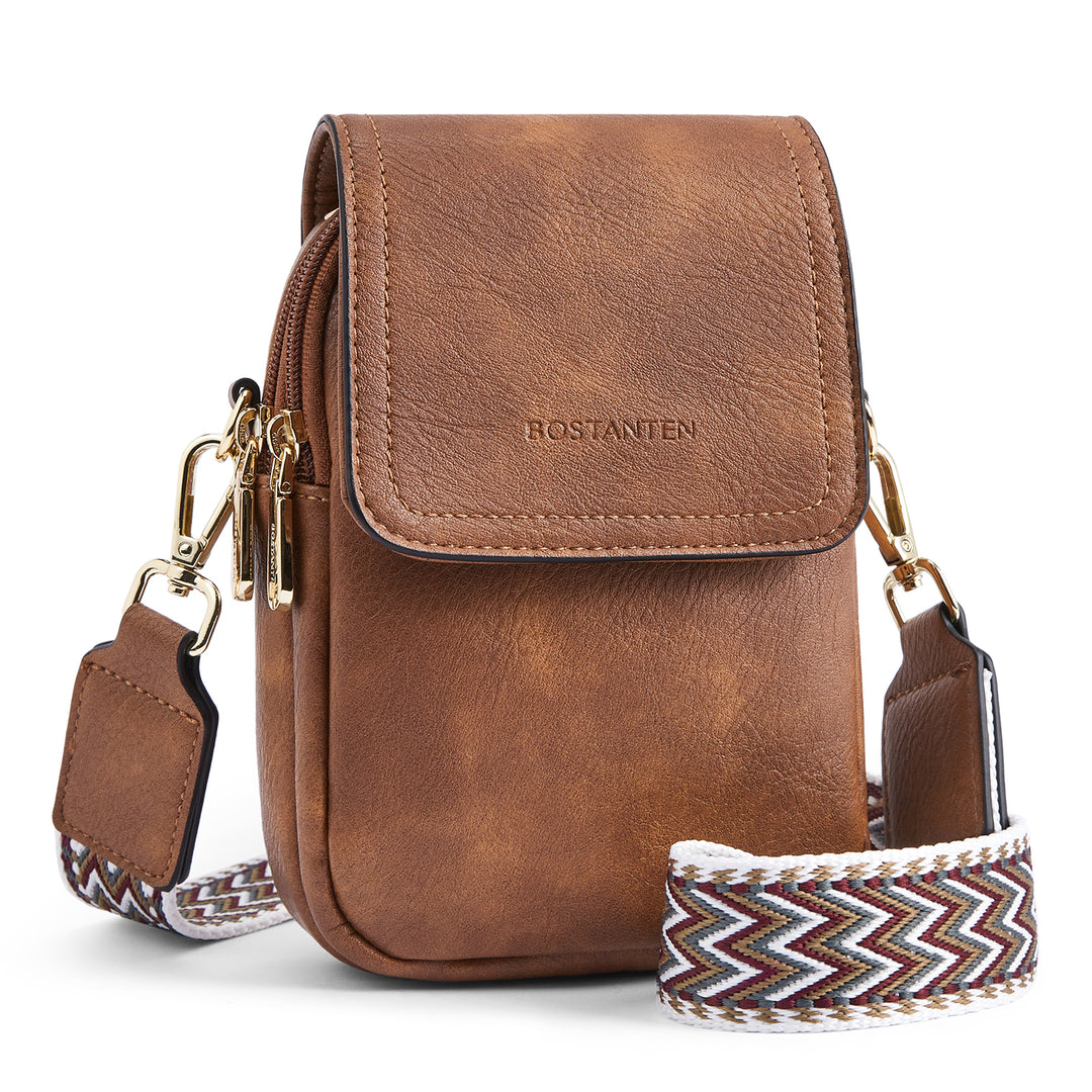 Phone Crossbody Bag – Chevron Pattern Strap