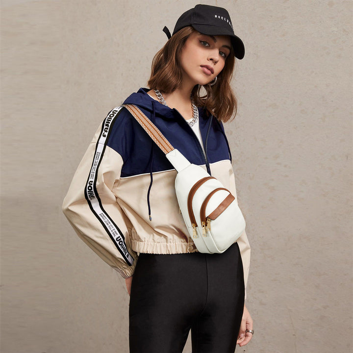 Aurora Beige Street Casual Trapeze Sling Bag