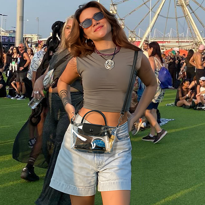 Clear Stadium Approved Crossbody Handbags For Concerts Sports Events