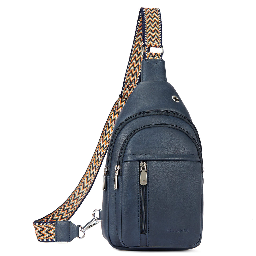 Aurora Chevron Patterned Sling Bag with Adjustable Guitar Strap