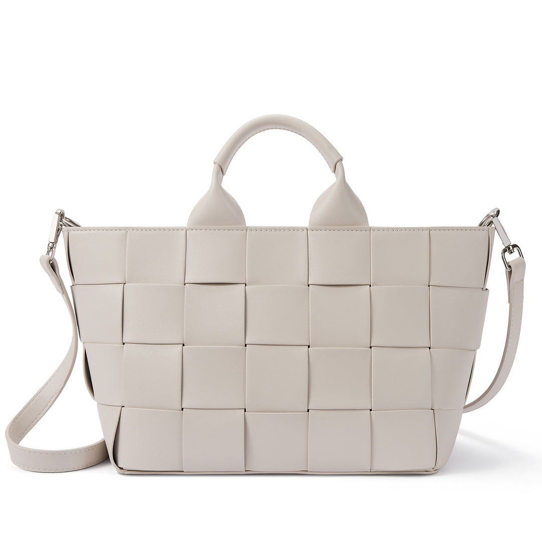 Cruze Handcrafted Woven Leather Tote Bag For Women : Boho Beauty