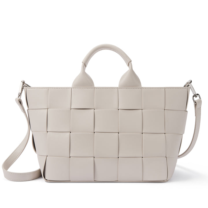 Cruze Handcrafted Woven Leather Tote Bag For Women : Boho Beauty