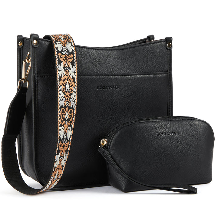 Lotty Floral Embroidered Leather Tote with Shoulder Strap