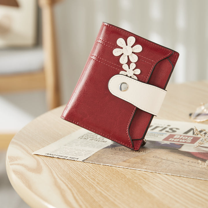 Lnna Hand Tooled Leather Wallet - Genuine Leather