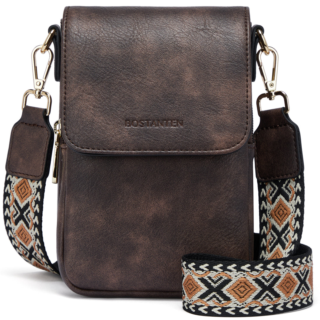 Phone Crossbody Bag –  Diamond Pattern Strap