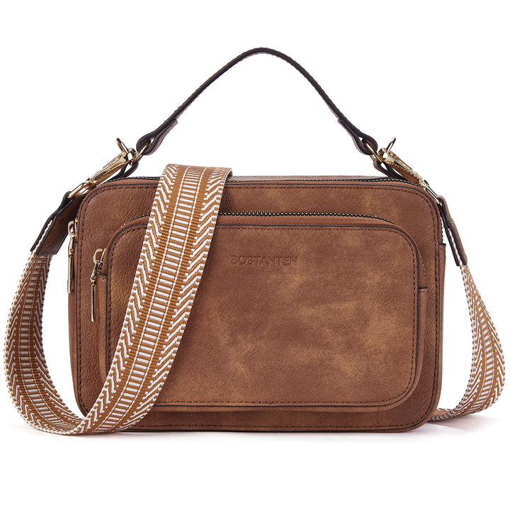 Crossbody Bags for Women Vegan Leather Purse Shoulder Handbags with Wide Strap