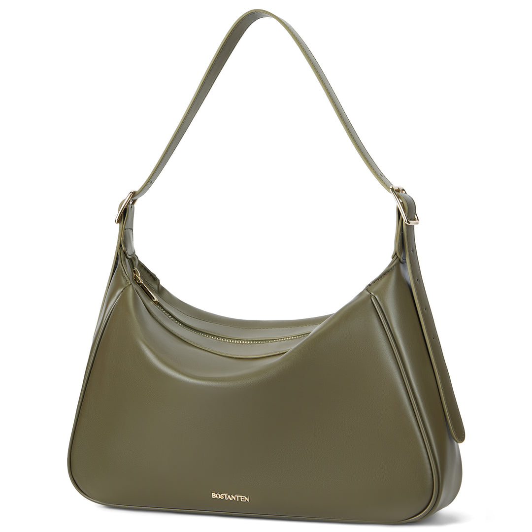MORAVA Trendy Vegan Leather Hobo Bags - Green