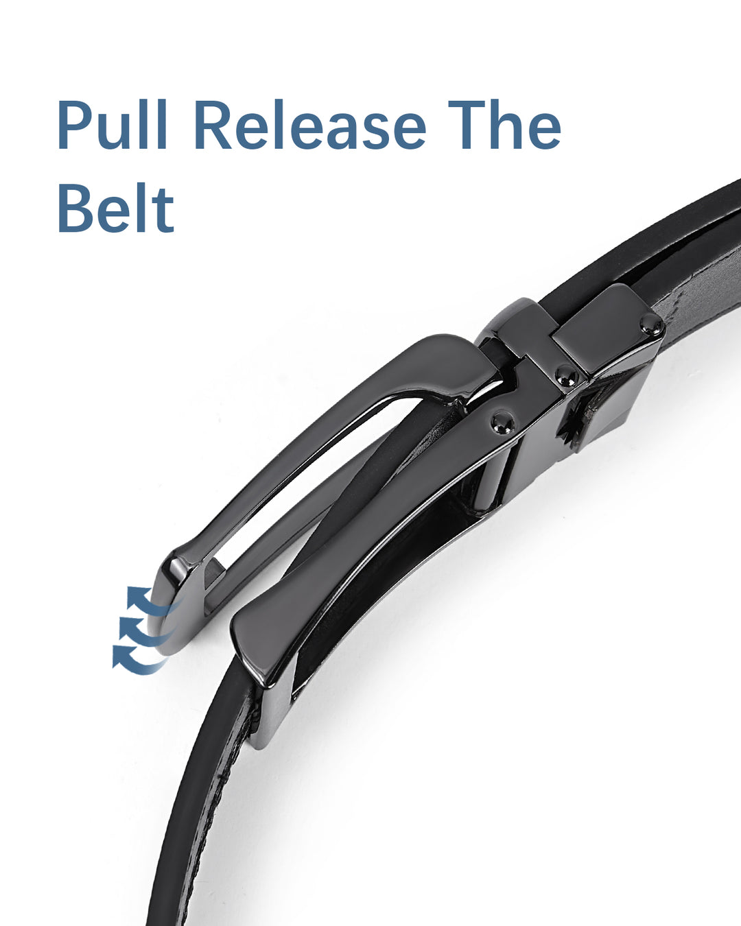 BOSTANTEN Ratchet Leather Belt For Men with Adjustable Buckle, Trim to Fit —Skeleton