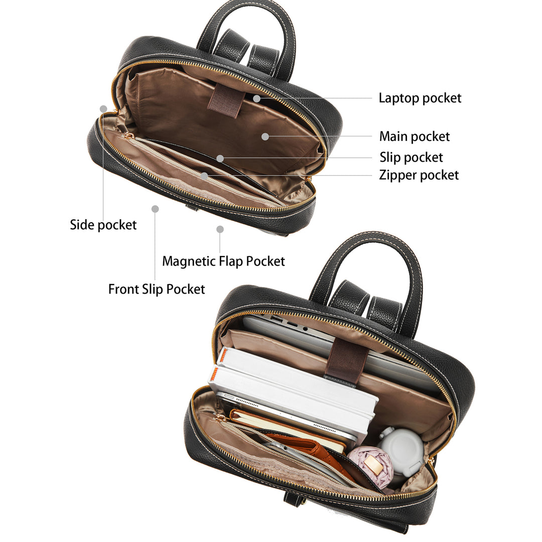 Vallis Professionelle Computertasche aus Leder für Damen 
