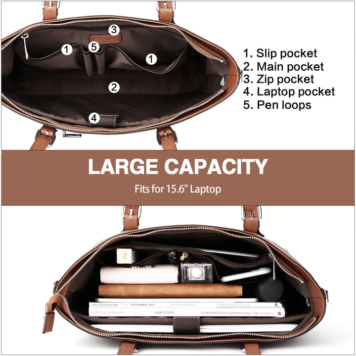 Carol Women Work Tote Bag - 15.6'' Laptop