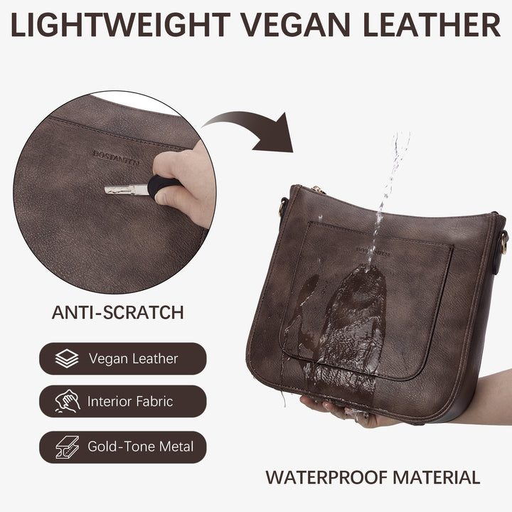 Nola Reversible Boho Straps Vegan Leather Hobo Handbags
