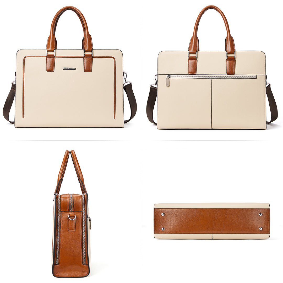 Carol Designer Briefcase For Women — Italian Leather
