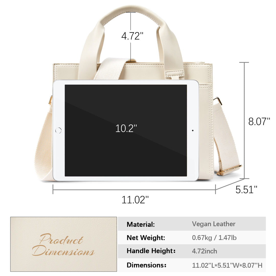 Nevin 11‘’ Leather Satchel - Versatile Crossbody
