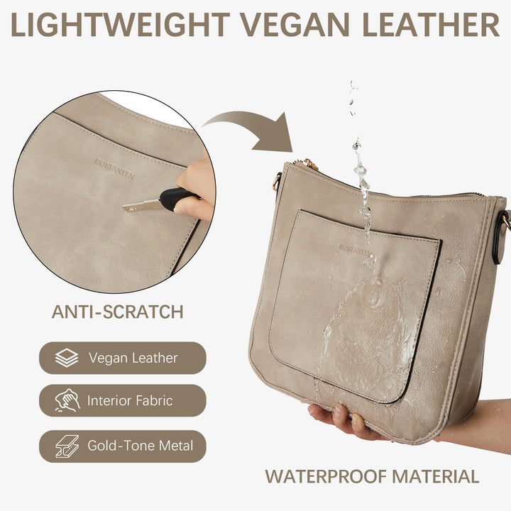 Nola Reversible Boho Straps Vegan Leather Hobo Handbags