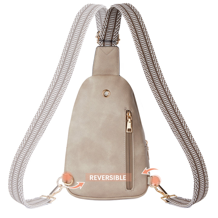 Aurora Beige Street Casual Trapeze Sling Bag