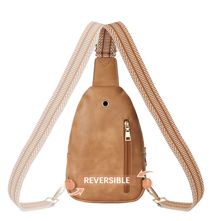 Aurora Beige Street Casual Trapeze Sling Bag